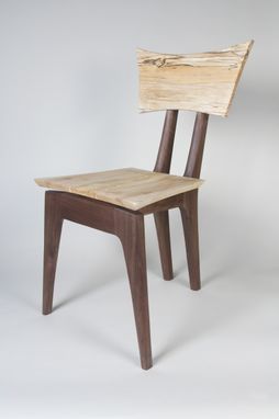 Custom Made Walnut And Spalted Maple Chair