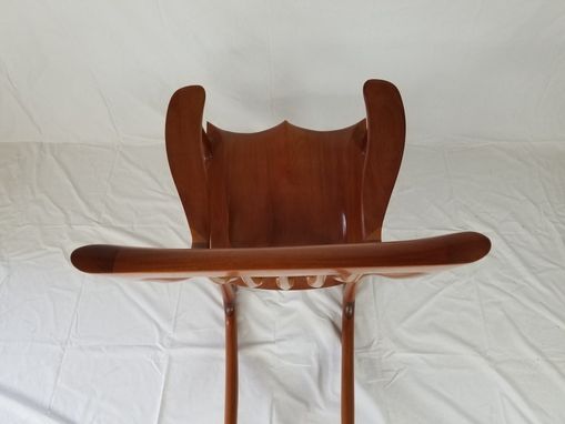 Custom Made Sam Maloof Inspired Sculpted Mahogany Rocking Chair