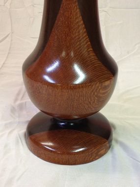 Custom Made Handmade Brazilian Leopardwood, Peruvian Walnut, & African Padouk Table Lamp