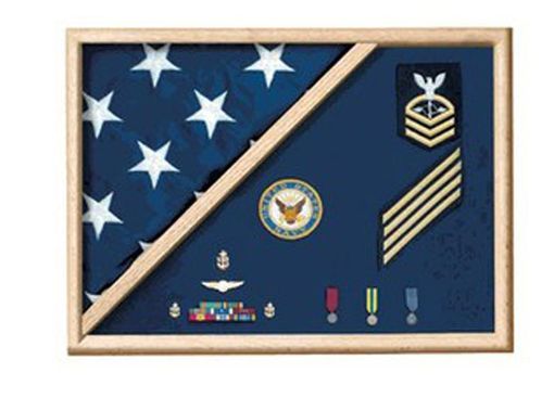 Custom Made Memorial Flag Case - Folded Corner