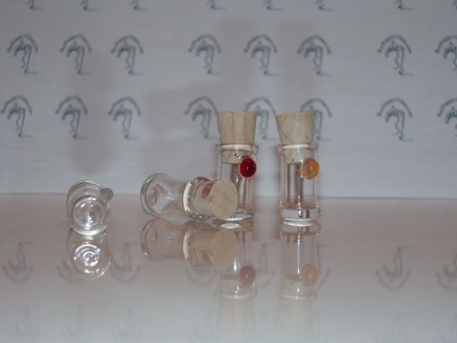Custom Made 2 Nano Glass Oil Bho Vials - Teeny Jars With Cork - Happy Hollow Glass