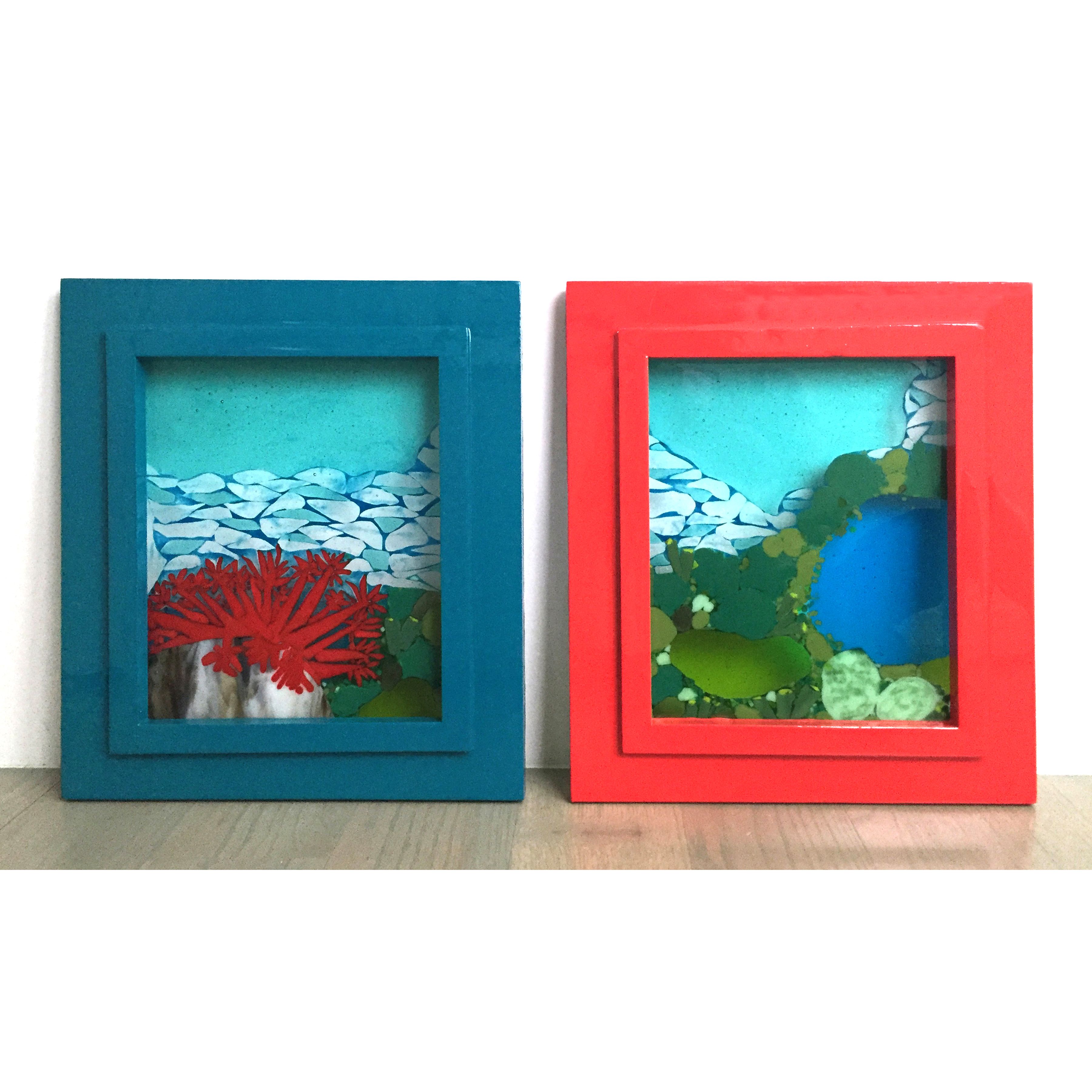 Buy Custom Wall Hanging Glass Panels, made to order from Lourdes