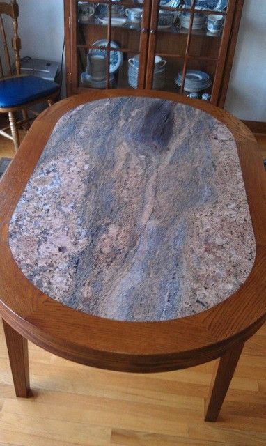 Hand Crafted Dining Table With Granite Top by Foss ...