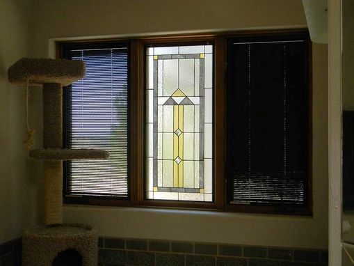 Custom Made Southwest Contemporary Stained Glass Window