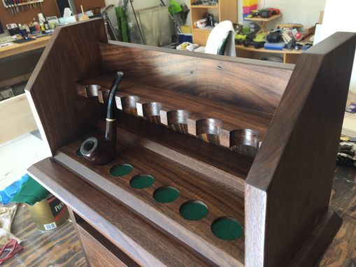 Custom Made Pipes And Tobacco Storage Cabinet Rack