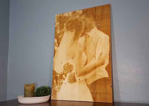 Custom Made Wood Engraved Photo