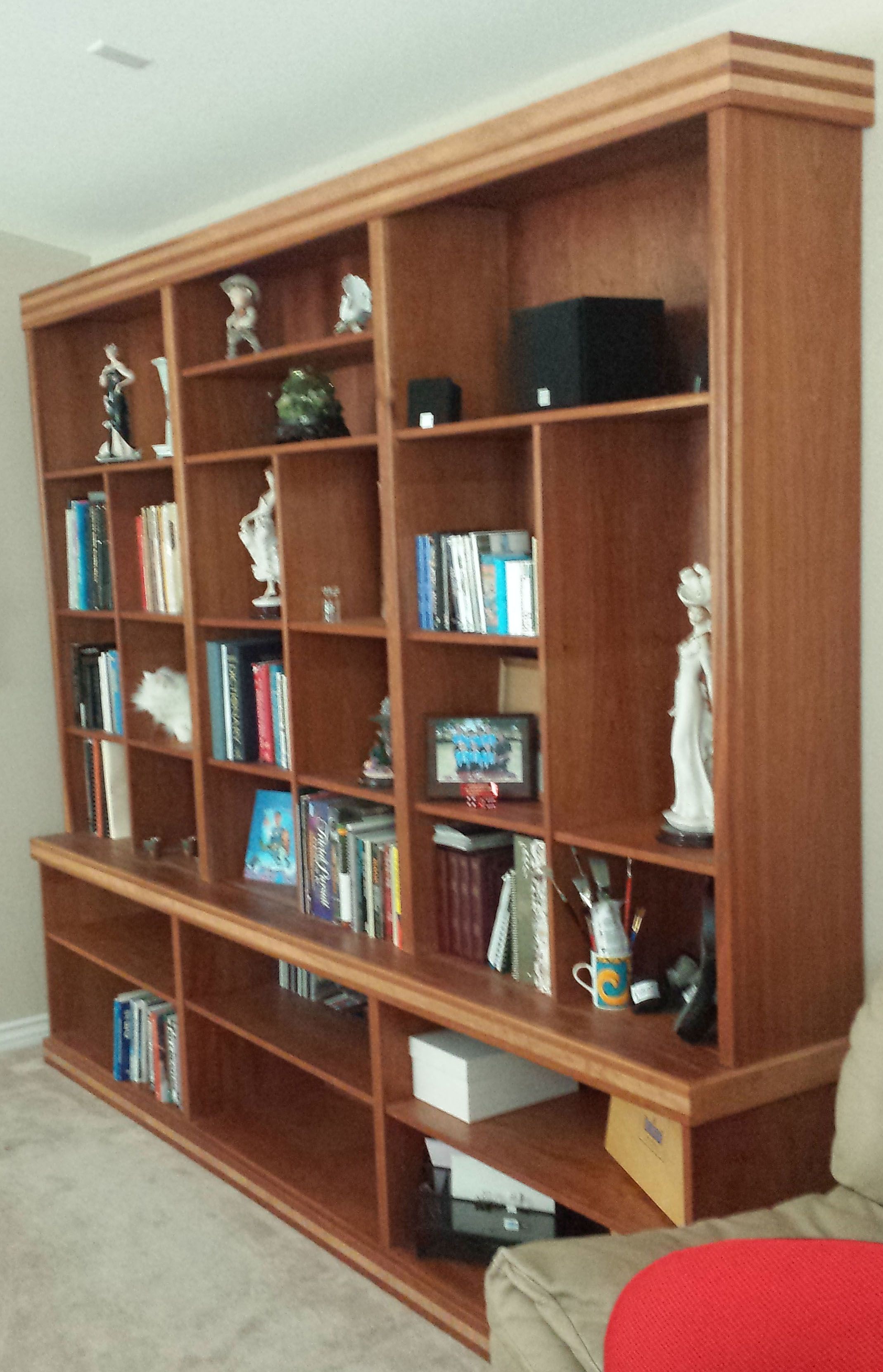 Custom Made Cherry Wood Bookcase by Motion Mogul