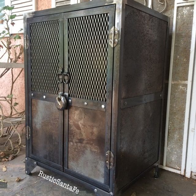 A Hand Crafted Steel Locking Liquor Cabinet Made To A Hand Crafted Steel Locking Liquor Cabinet Made To Order From Rustic Santa Fe Custommade