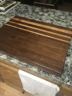 Custom Made Black Walnut And Oak Cutting Board