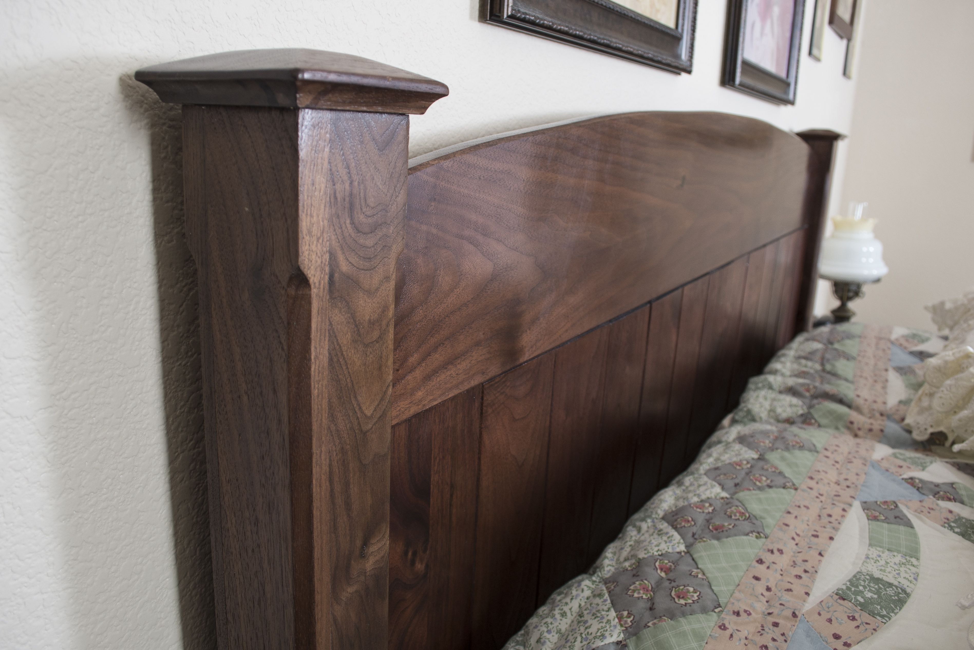 Buy Handmade Solid Walnut Bed, made to order from MGA Custom Woodwork