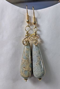 Custom Made Aqua Terra Pendant Necklace And Earring Set