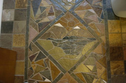 Custom Made Slate Mosaic Floor