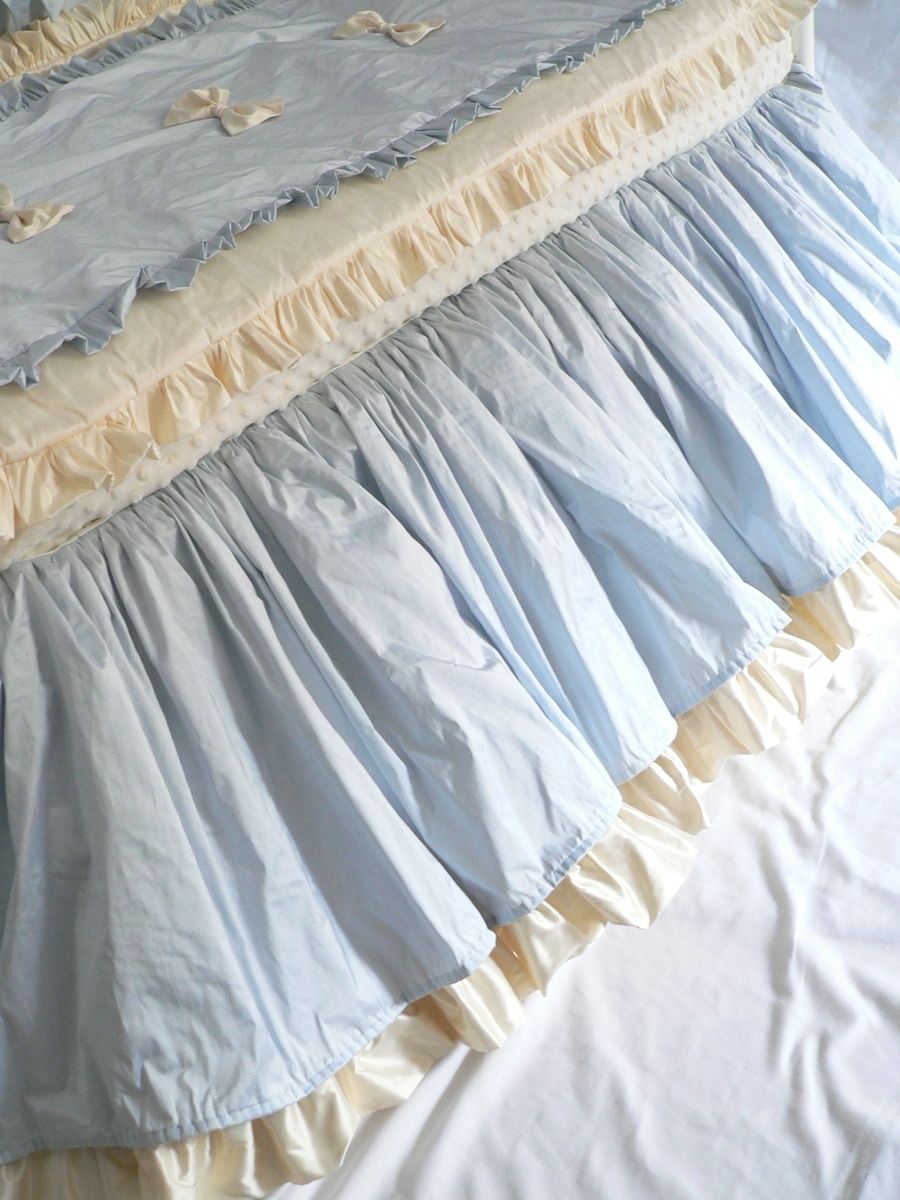 Handmade Baby Boy S Blue Bliss Crib Bedding By Caty S Cribs