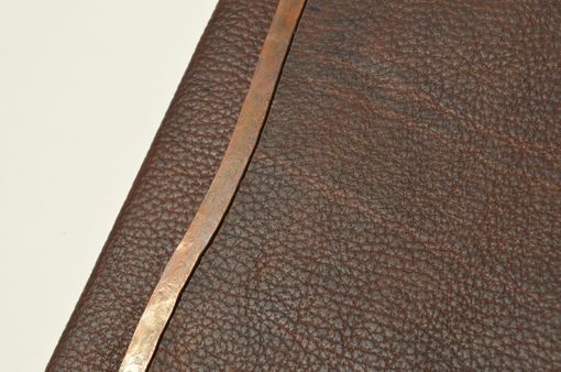 Custom Made Large Bound Leather Planner Journal Handmade Notebook Copper Monogram (452c)
