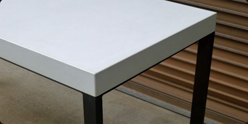 Custom Made Steel And Concrete Sofa Table