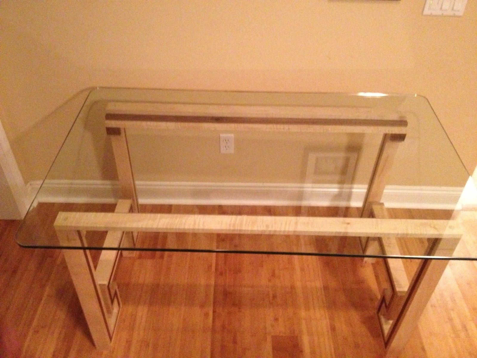 Custom Made Glass Top Desk by Vintage Woodworks Of Navarre