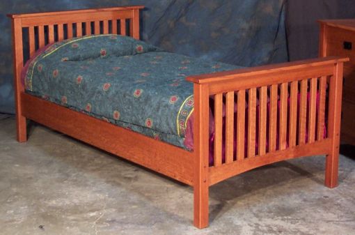 Custom Made Quartersawn Oak Mission Style Bed
