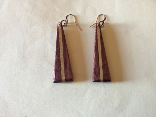 Custom Made Purple Heart Earrings