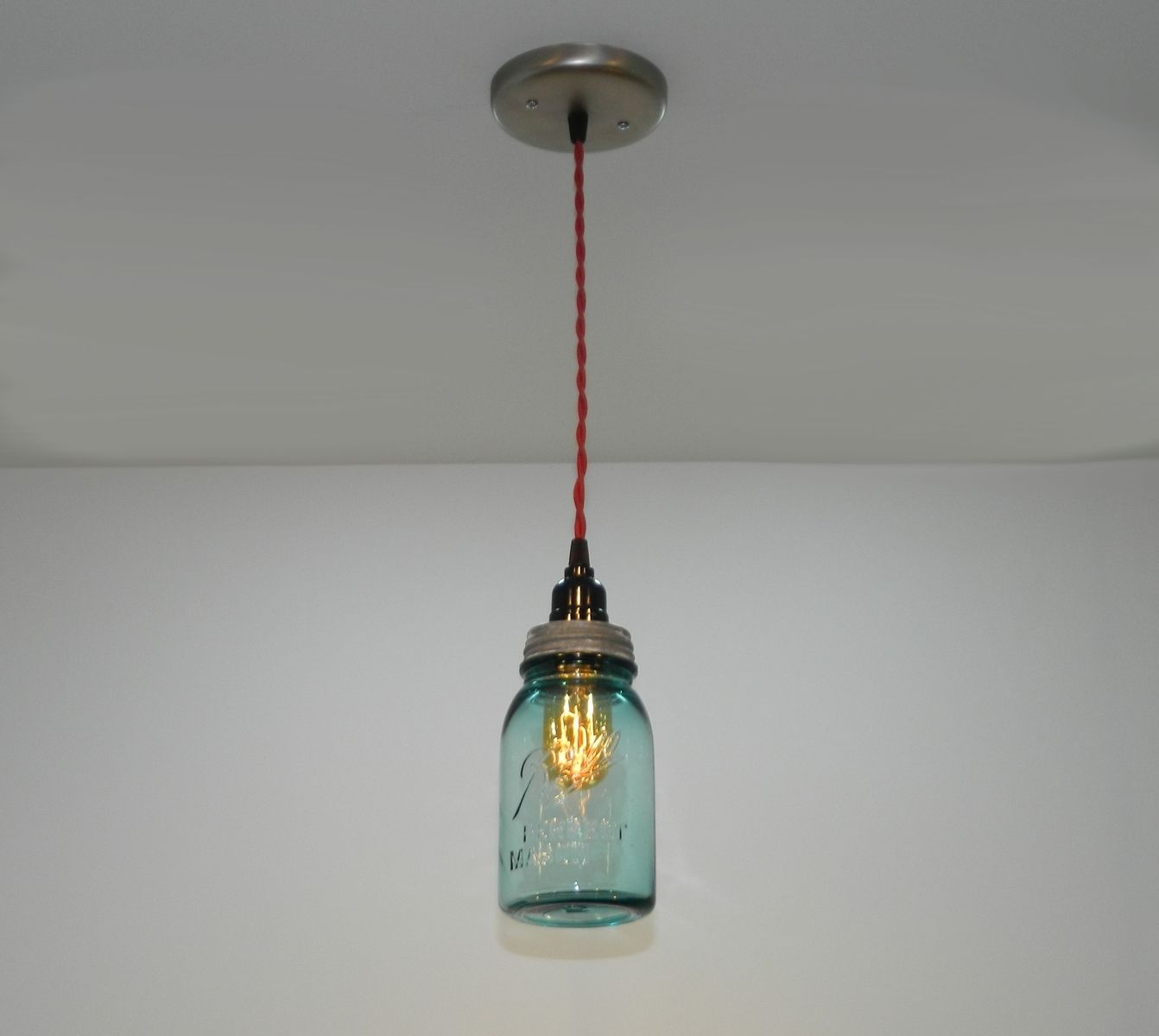 Custom Antique Aqua Ball Mason Jar Hanging Pendant Light by Milton  interior, interior decoration, home design, and design Aqua Glass Pendant Light 1200 x 1342