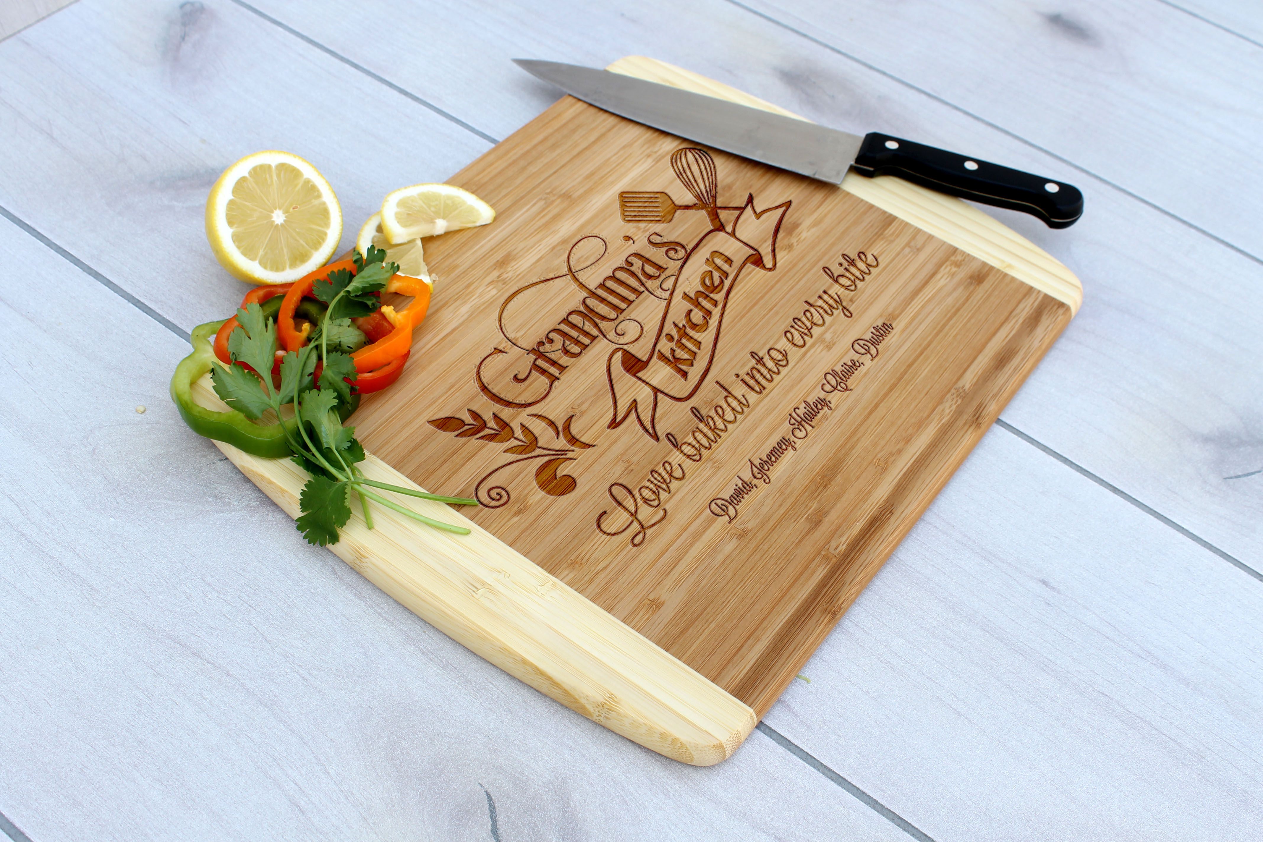 Grandma's Kitchen  Personalized Cutting Boards - Etchey