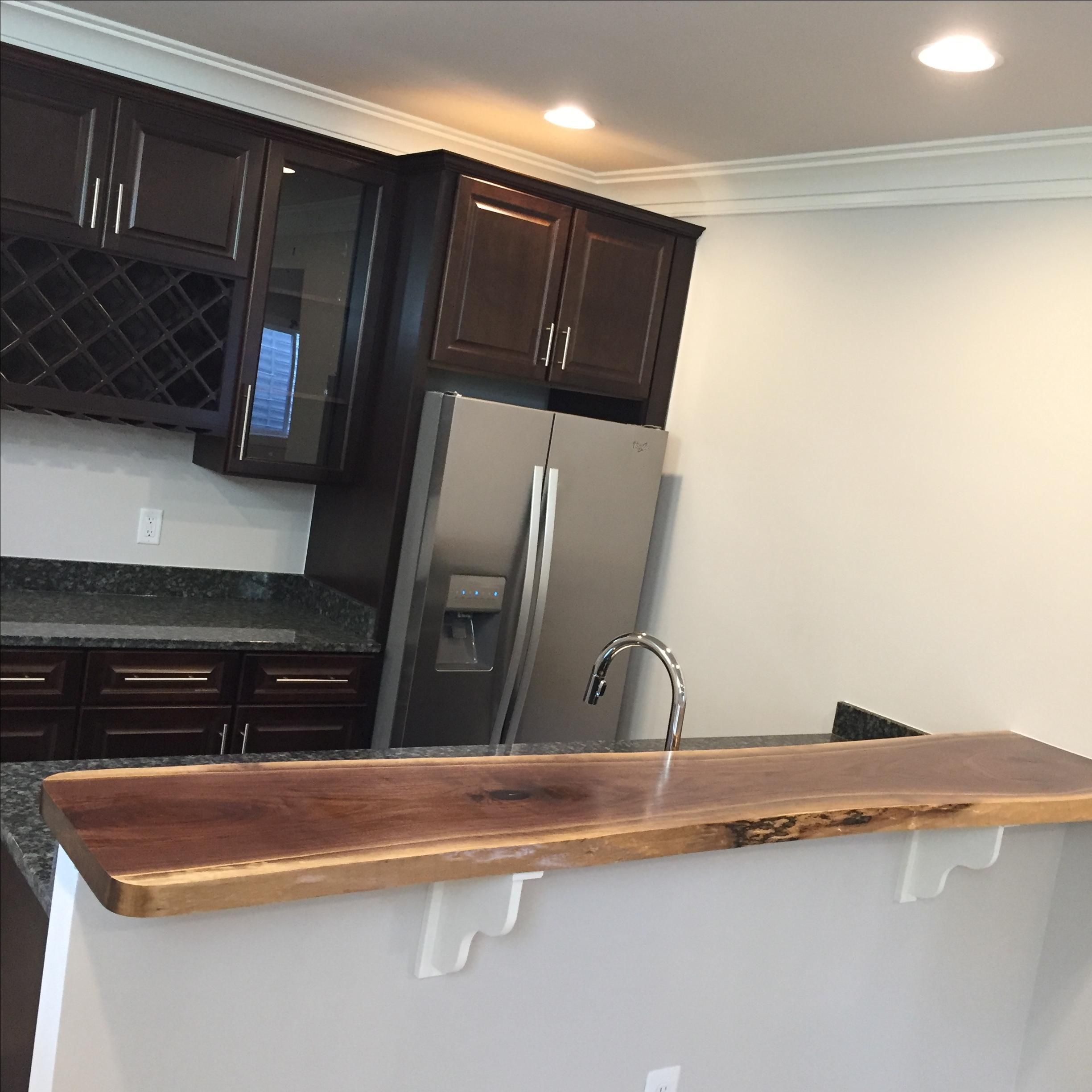 Hand Crafted Live Edge Walnut Counter Top By Custom Woodgrains