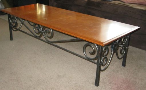 Custom Made Wrought Iron Coffee Table