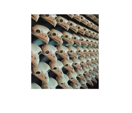 Custom Made Ceramic Owl Skull