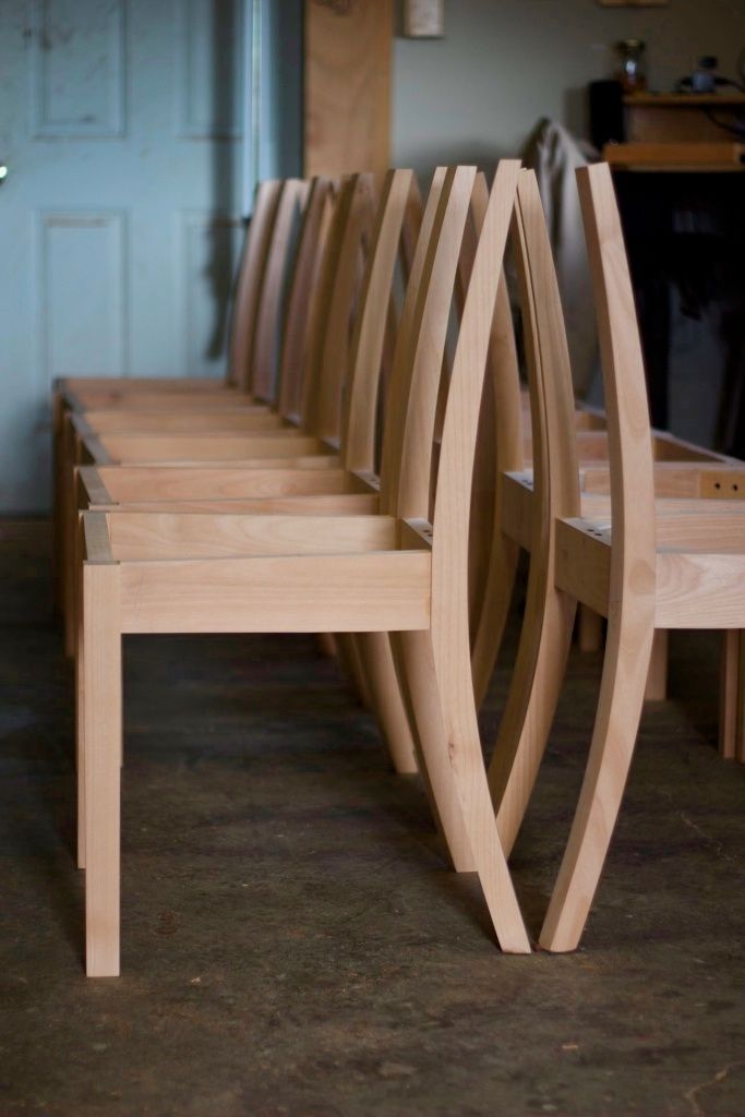 Custom Spalted Alder Dining Room Chairs by Thomas Lutz Design