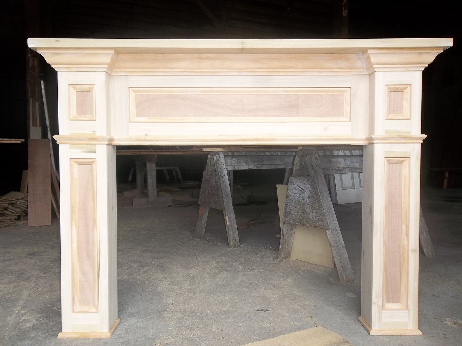 Hand Made Paint- Grade Fireplace Mantel Surround by Old Southern