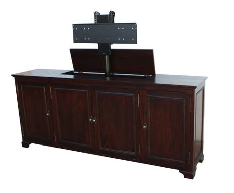 Custom Made Mahogany Wood Plasma Cabinet