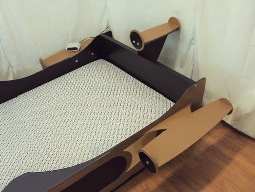 Custom Made X-34 Landspeeder Twin Kids Bed Frame - Handcrafted - Space Themed Children's Bedroom Furniture