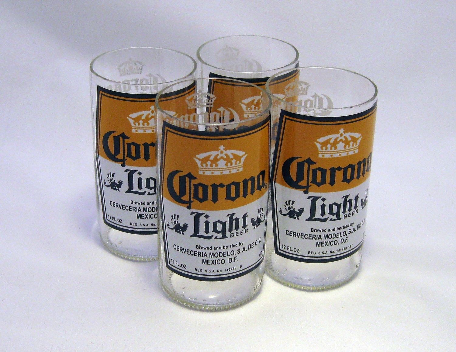Hand Made Beer Bottle Tumbler Corona Light 10oz by Milton Douglas lamp