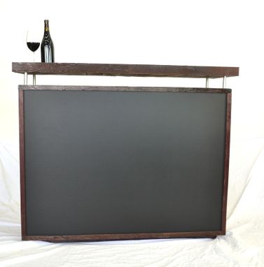 Custom Made Wine Barrel Hostess Stand Or Bar With Chalkboard Front - Rostrum - Made From Retired Ca Wine Barrels