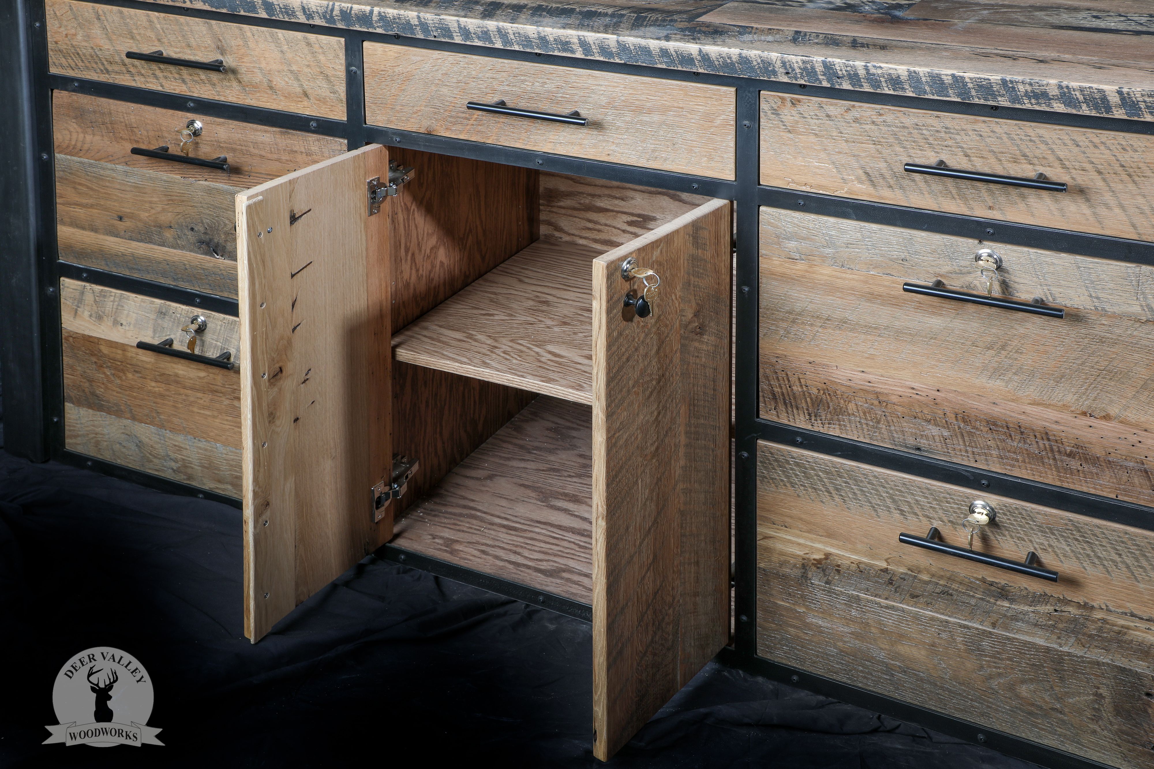 Buy Handmade Reclaimed Barnwood Credenza, Credenza, Office Credenza