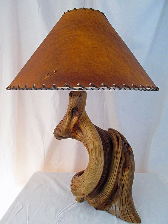 Handmade Rustic Ranch Log Furniture Juniper Table Lamp by Rocky ...