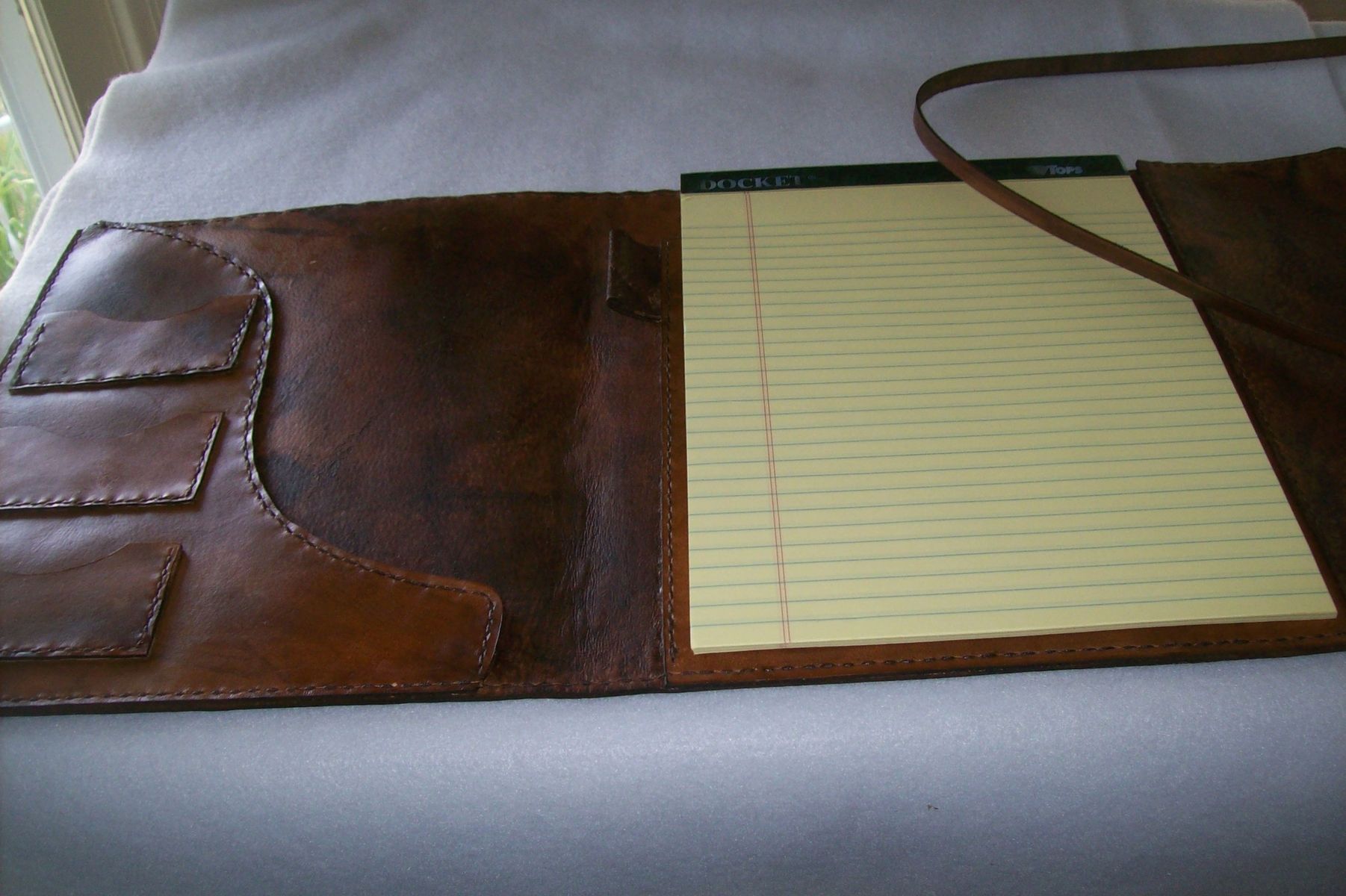 Buy Handmade Leather Portfolio, made to order from Kerry's Custom