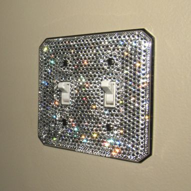 Custom Made Custom Crystallized Wall Light Switch Plate Bling European Crystals Bedazzled