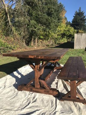 Custom Made Farmhouse Trestle Table
