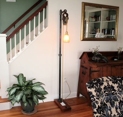 Custom Made Vintage Industrial Floor Lamp