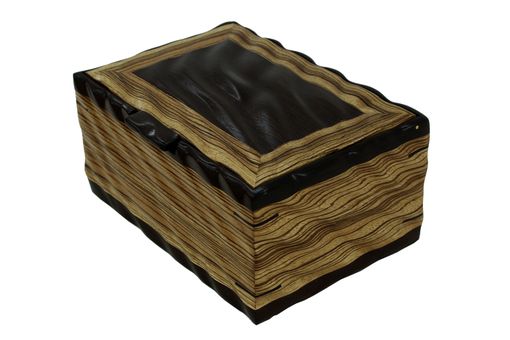 Custom Made Sculpted Men's Valet & Watch Box | Solid Zebrawood And Wenge