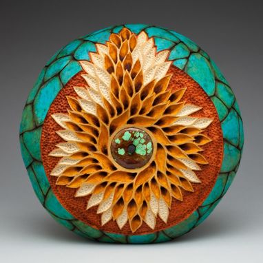 Custom Made Decorative Vessel "Swirling Leaves"