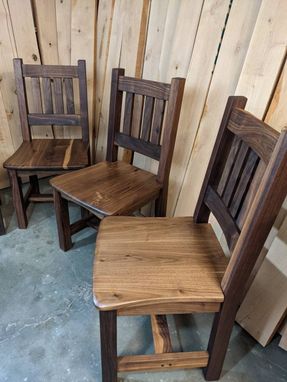 Custom Made Walnut Wood Dining Chair