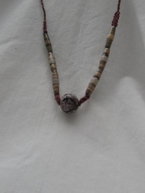 Custom Made Paper Bead Necklace