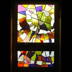 Custom Made "In Him There Is No Darkness" Main Hall Window, Mercy Hospice, Scranton Pa