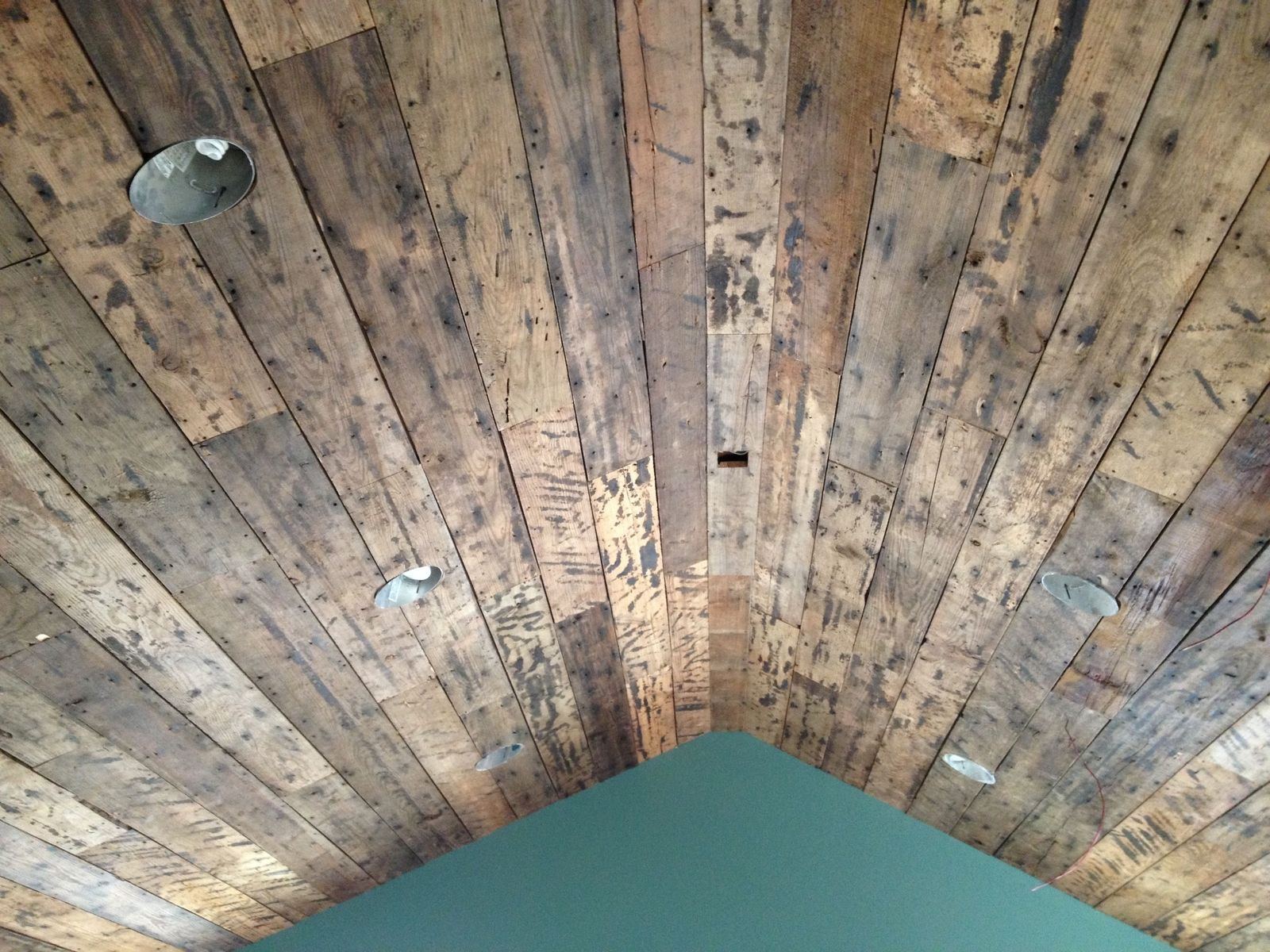Custom Made Reclaimed Lumber Ceiling by MAD Woodwork