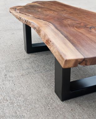 Custom Made Acero Live Edge And Steel Coffee And Occasional Table
