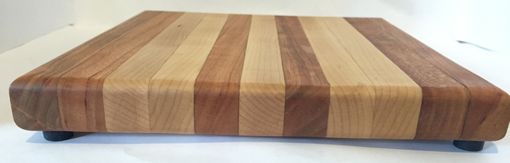 Custom Made Cutting Board - Cherry And Maple Natural Wooded Edge Grain | Chopping Board | 8x8