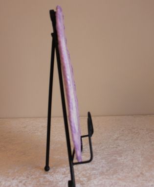 Custom Made Center Piece - Table Decor - Fabric Art - Table Topper - Fabric Wrapped Clothesline. Purples.