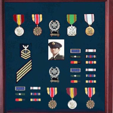 Custom Made Military Medal Case, Shadow Box Photo Holder, Military Medal