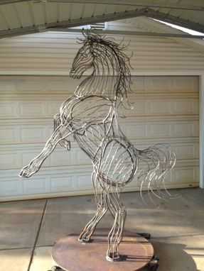 Custom Made 9 Ft Tall Raring Stallion Sculpture